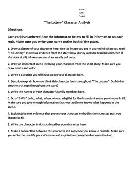the lottery characterization|The Lottery Character Analysis .